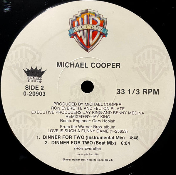 Michael Cooper : Dinner For Two (12", Maxi)