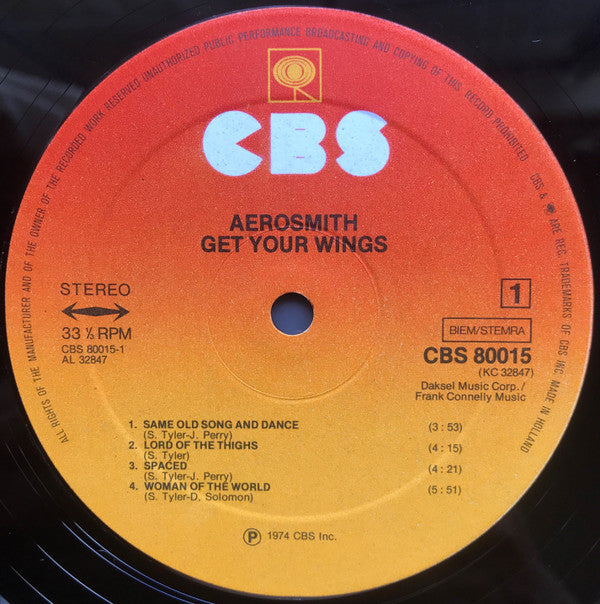 Aerosmith : Get Your Wings (LP, Album, RE)