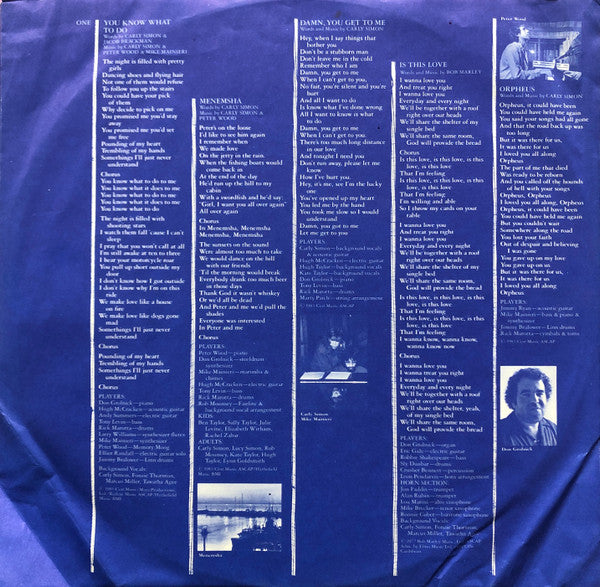 Carly Simon : Hello Big Man (LP, Album, Jac)