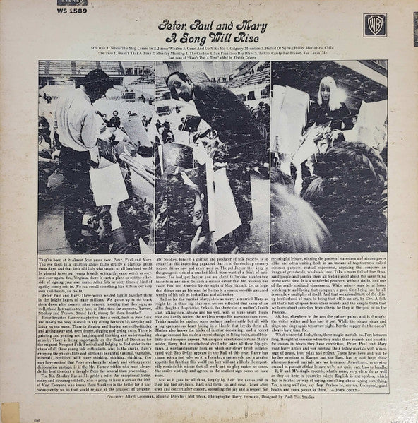 Peter, Paul And Mary* : A Song Will Rise (LP, Album, RP, Ter)