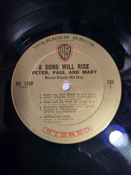 Peter, Paul And Mary* : A Song Will Rise (LP, Album, RP, Ter)
