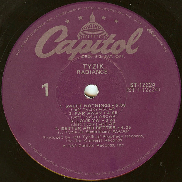 Tyzik* : Radiance (LP, Album, Win)