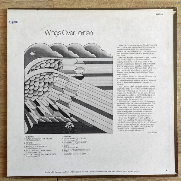 Wings Over Jordan : Wings Over Jordan (LP, Album)
