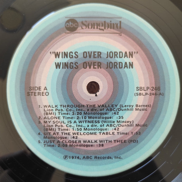 Wings Over Jordan : Wings Over Jordan (LP, Album)