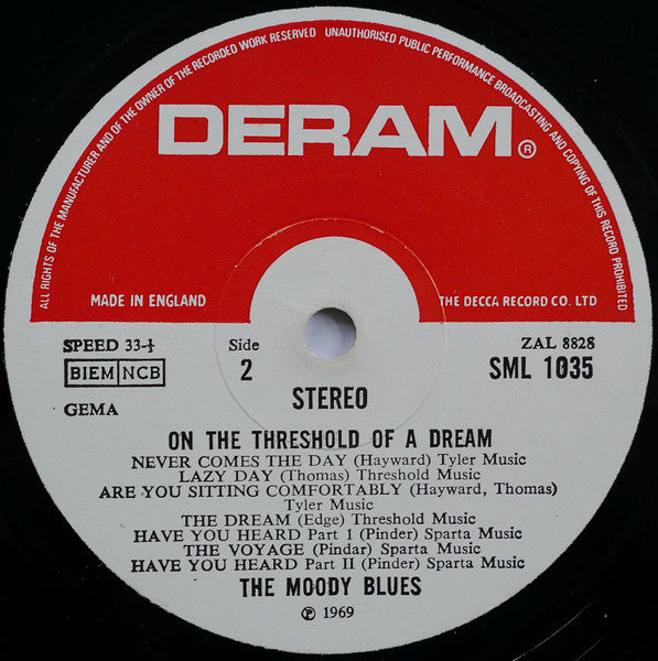 The Moody Blues : On The Threshold Of A Dream (LP, Album)