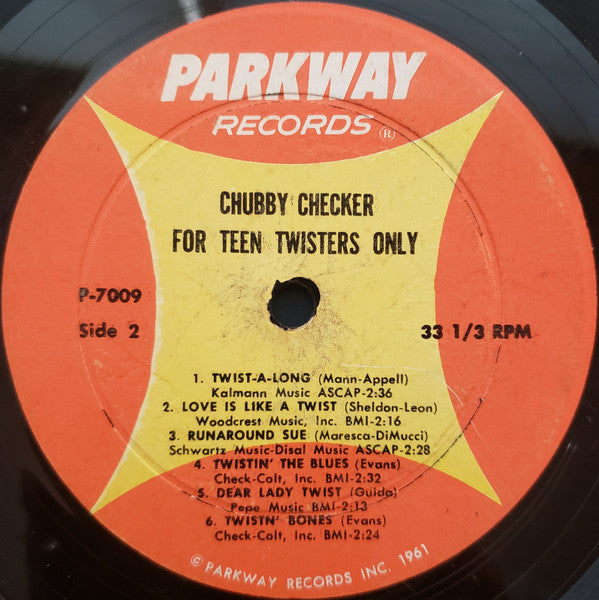 Chubby Checker : For 'Teen Twisters Only (LP, Album, Mono)