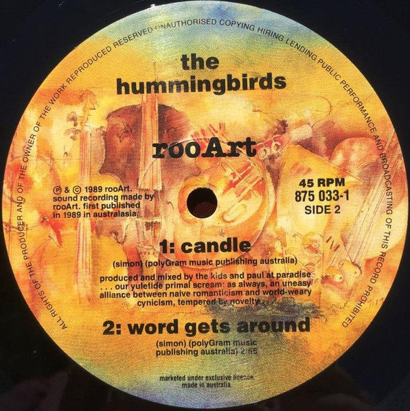The Hummingbirds : Alimony (12", Single)