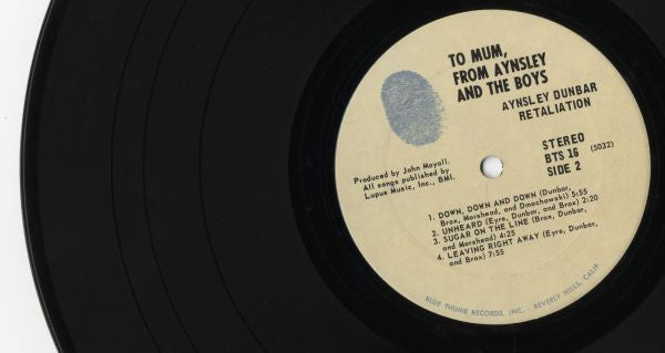 The Aynsley Dunbar Retaliation : To Mum, From Aynsley And The Boys (LP, Album, Pit)