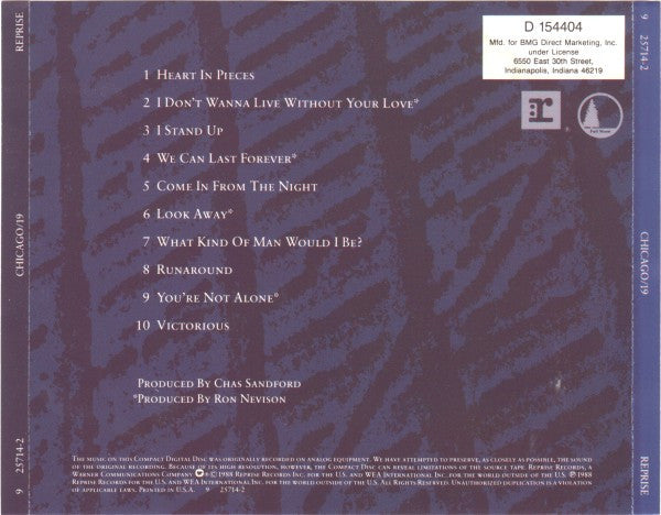 Chicago (2) : Chicago 19 (CD, Album, Club)