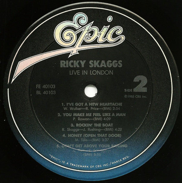 Ricky Skaggs : Live In London (LP, Album, Pit)