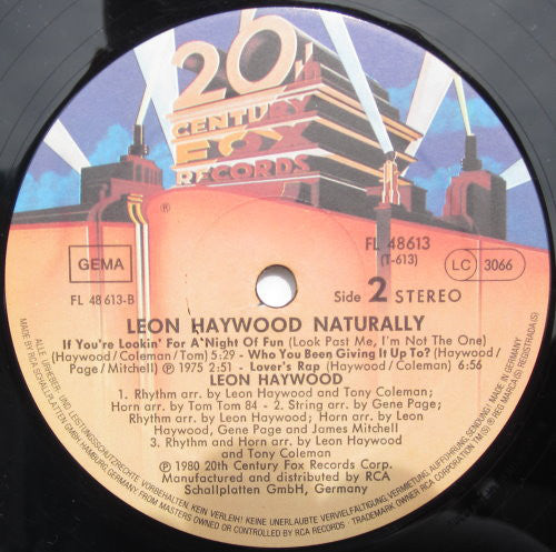 Leon Haywood : Naturally (LP, Album)