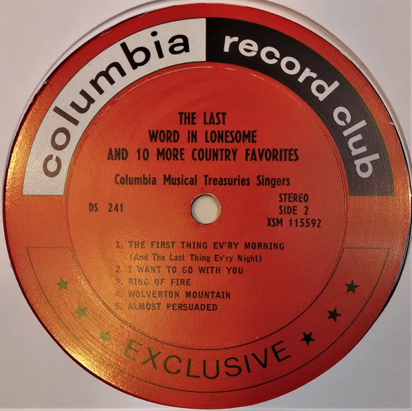 Various : The Last Word In Lonesome And 10 More Country Favorites (LP)