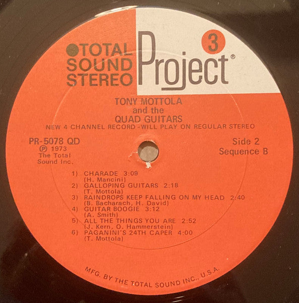 Tony Mottola And The Quad Guitars : Tony Mottola And The Quad Guitars (LP, Album, Quad)