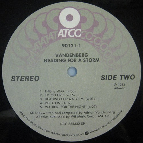 Vandenberg : Heading For A Storm (LP, Album, SP )