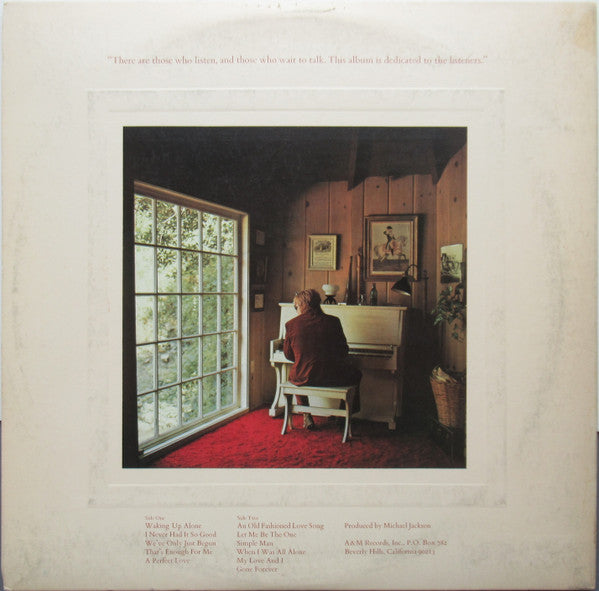 Paul Williams (2) : Just An Old Fashioned Love Song (LP, Album, Ter)