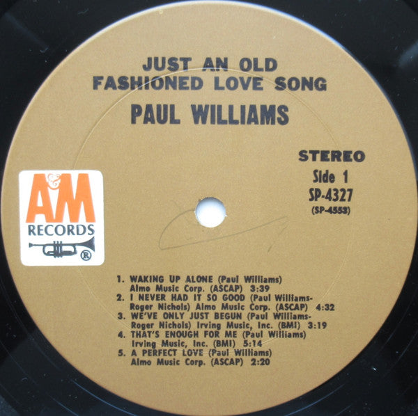 Paul Williams (2) : Just An Old Fashioned Love Song (LP, Album, Ter)
