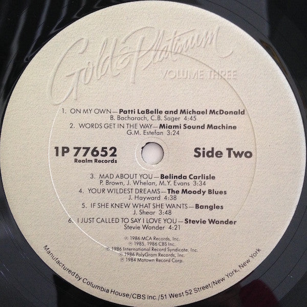Various : Gold & Platinum Volume Three (LP, Comp, Club)