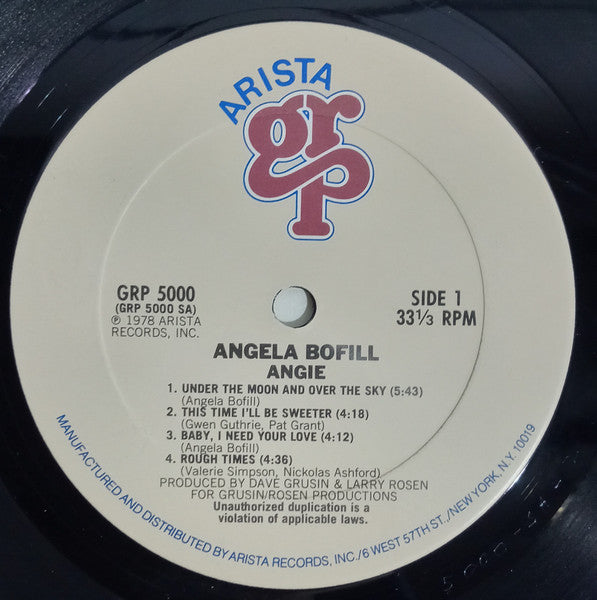 Angela Bofill : Angie (LP, Album, Ter)