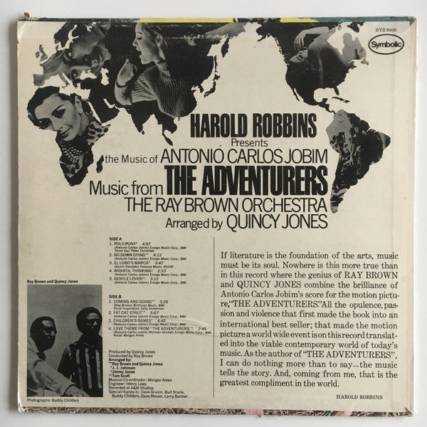 Antonio Carlos Jobim, The Ray Brown Orchestra* Arranged By Quincy Jones : Music From "The Adventurers" (LP, Album)