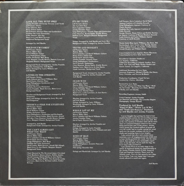 Aretha Franklin : Love All The Hurt Away (LP, Album, Mon)