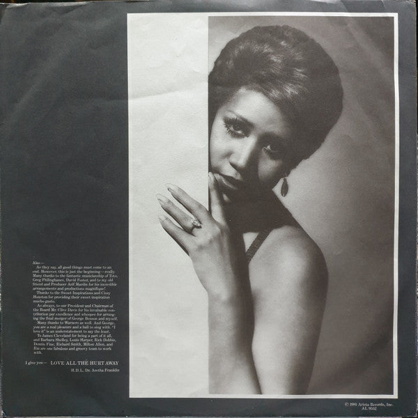 Aretha Franklin : Love All The Hurt Away (LP, Album, Mon)