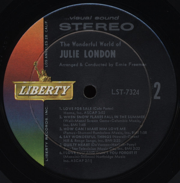 Julie London : The Wonderful World Of Julie London (LP, Album, Ind)