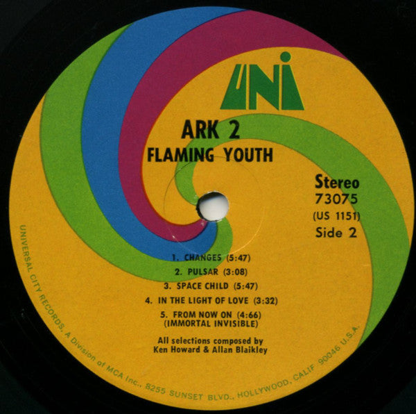 Flaming Youth : Ark 2 (LP, Uni)