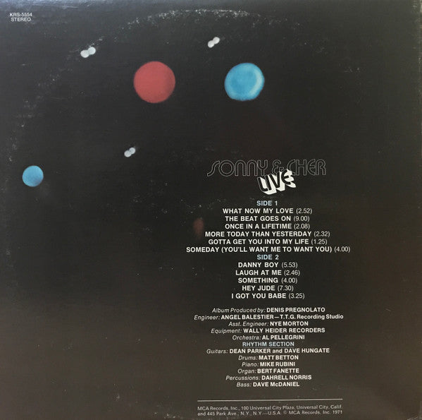 Sonny & Cher : Sonny & Cher Live (LP, Album)