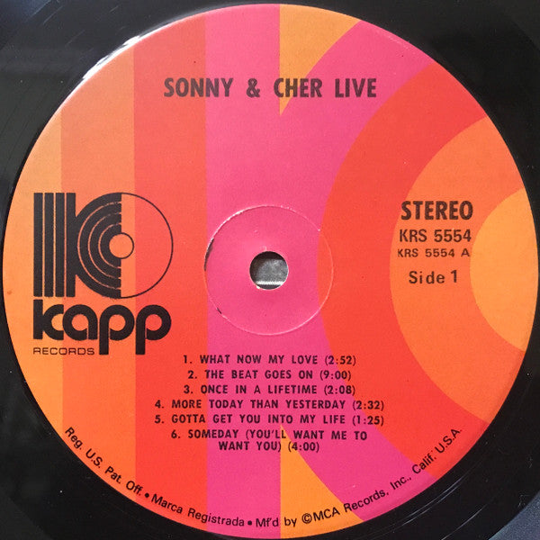 Sonny & Cher : Sonny & Cher Live (LP, Album)