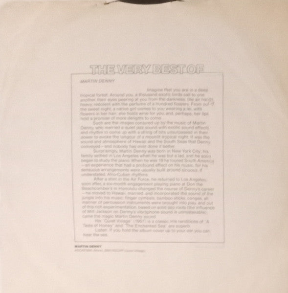 Martin Denny : The Very Best Of Martin Denny (LP, Comp)