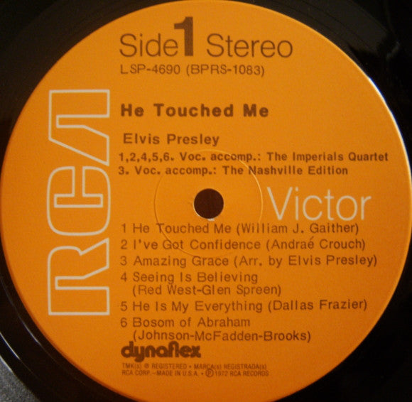 Elvis* : He Touched Me (LP, Album, Ind)