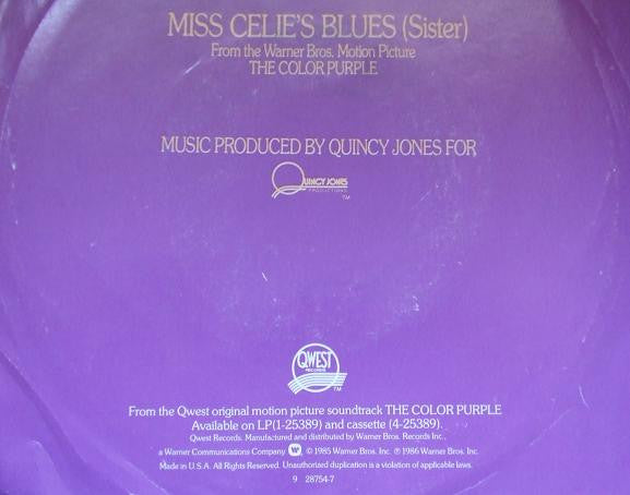 Tata Vega : Miss Celie's Blues (Sister) (7", Styrene, All)