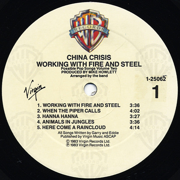 China Crisis : Working With Fire And Steel (Possible Pop Songs Volume Two) (LP, Album)