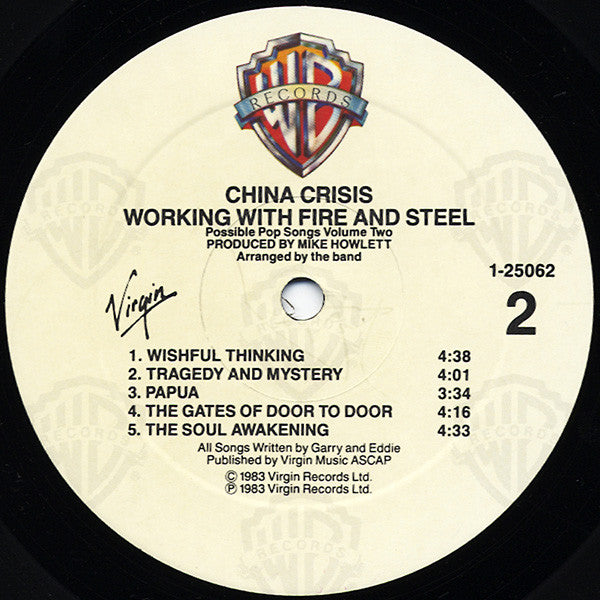 China Crisis : Working With Fire And Steel (Possible Pop Songs Volume Two) (LP, Album)