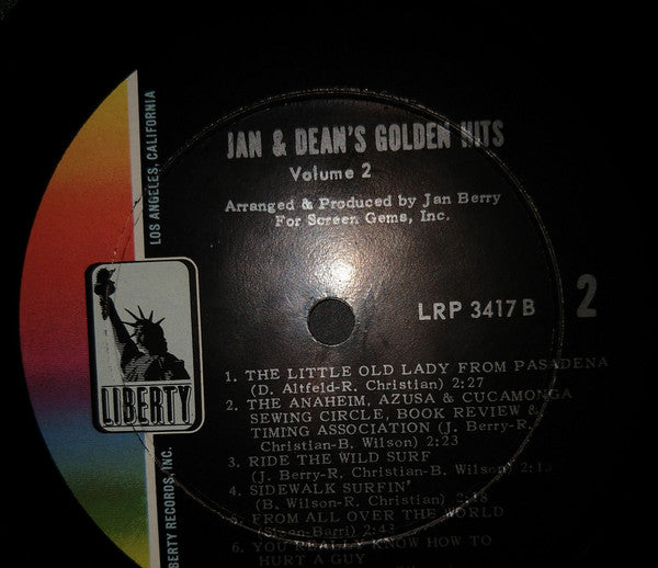 Jan & Dean : Jan & Dean Golden Hits Volume 2 (LP, Comp, Mono)