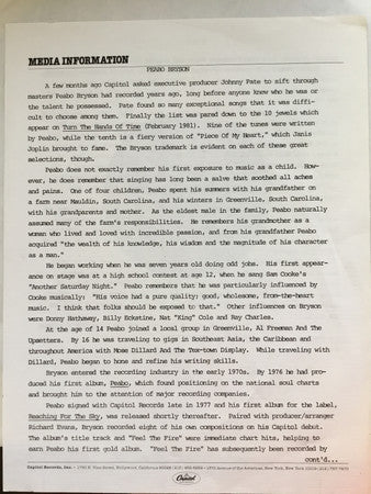 Peabo Bryson : Turn The Hands Of Time (LP, Album, Win)