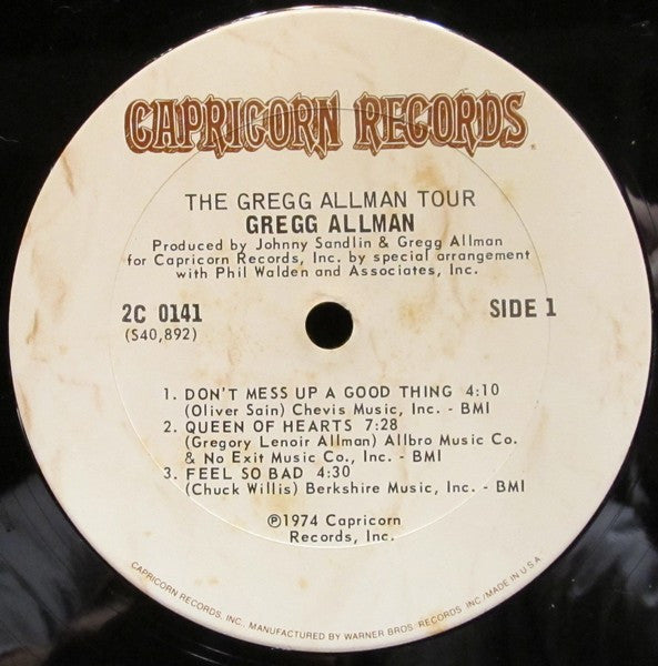Gregg Allman With Cowboy (6) / Boyer* & Talton* : The Gregg Allman Tour  (2xLP, Album, San)