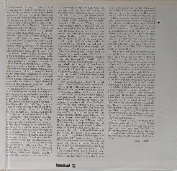 Dave Mackay & Vicky Hamilton : Rainbow (LP, Album, Gat)