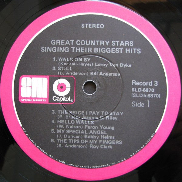 Various : Great Country Stars Singing Their Biggest Hits (4xLP, Comp, Win)
