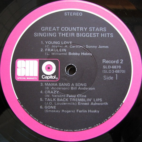 Various : Great Country Stars Singing Their Biggest Hits (4xLP, Comp, Win)