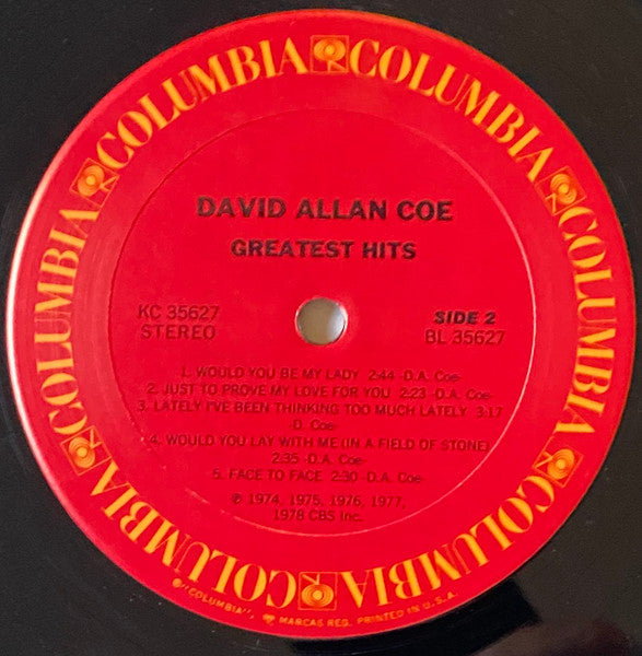 David Allan Coe : Greatest Hits (LP, Comp, San)