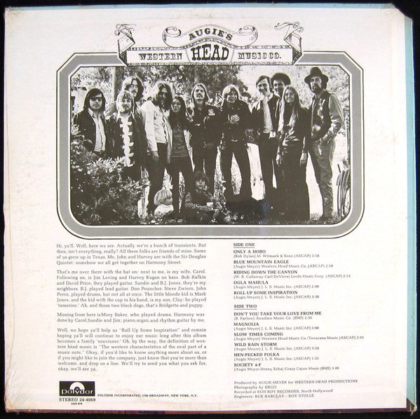 Augie Meyer* : Augie's Western Head Music Co. (LP, Album)