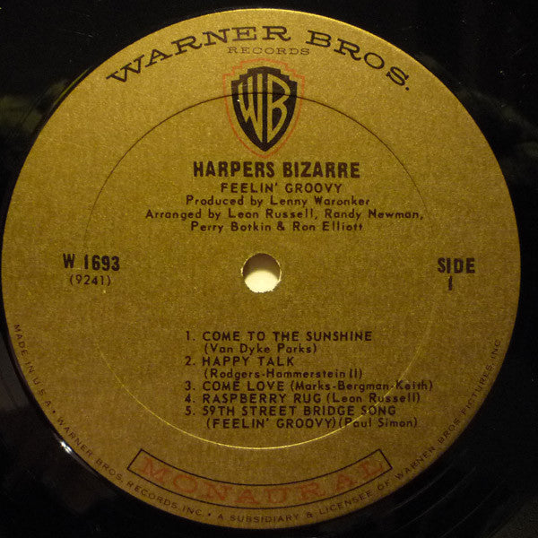 Harpers Bizarre : Feelin' Groovy (LP, Album, Mono, Pit)
