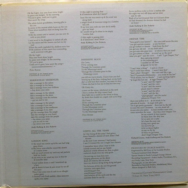 Seatrain : The Marblehead Messenger (LP, Album, Los)