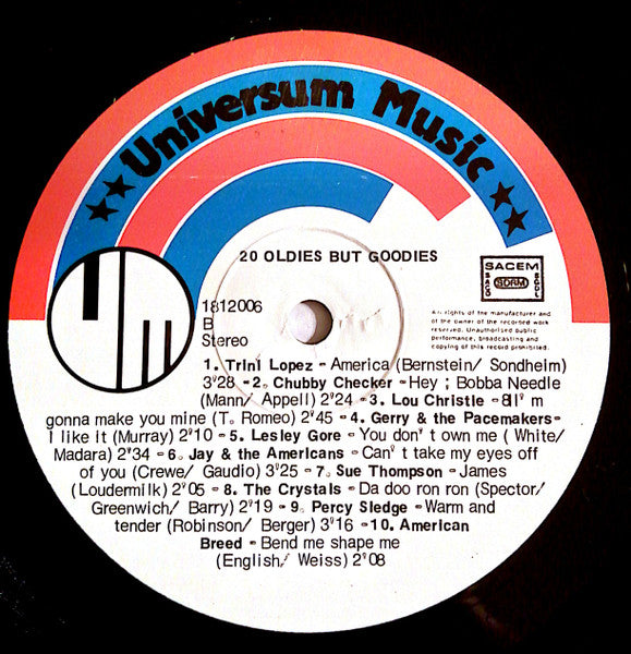 Various : 20 Oldies But Goodies (LP, Comp)