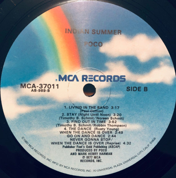 Poco (3) : Indian Summer (LP, Album, RE, Glo)