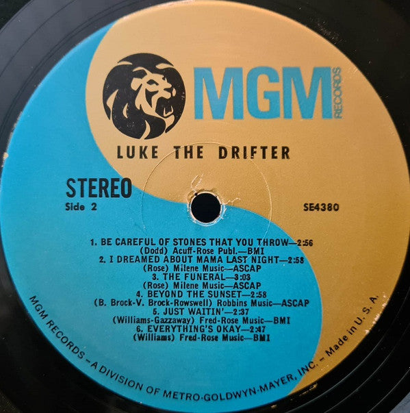 Luke The Drifter : Luke The Drifter (LP, Album, Comp, RE)