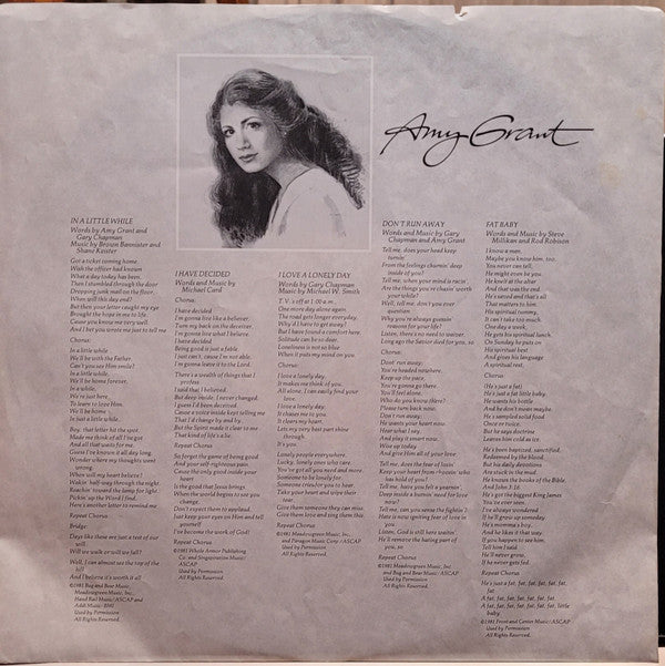 Amy Grant : Age To Age (LP, Album, Mon)