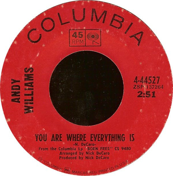 Andy Williams : Sweet Memories (7", Single)