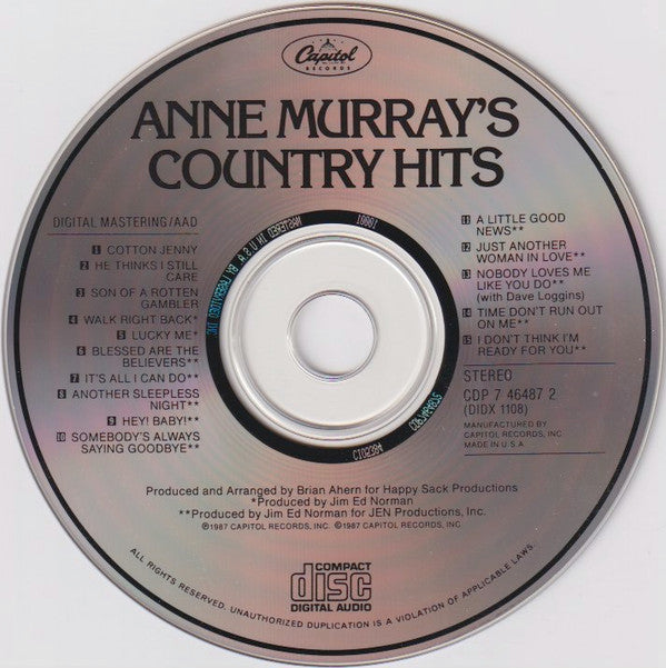 Anne Murray : Country Hits (CD, Comp)